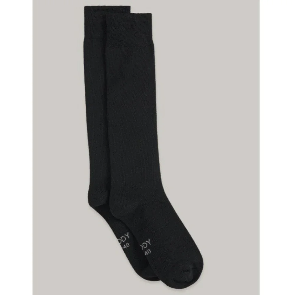 Boody Unisex Black Bamboo Viscose Everyday Knee High Socks 1Pack Size M40-45 NWT